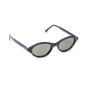 Navy Blue Oval Sunglasses